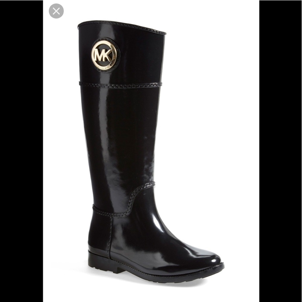 Michael Kors black rain boots - Picture 1 of 8
